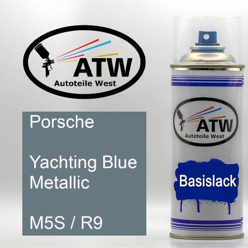 Porsche, Yachting Blue Metallic, M5S / R9: 400ml Sprühdose, von ATW Autoteile West.